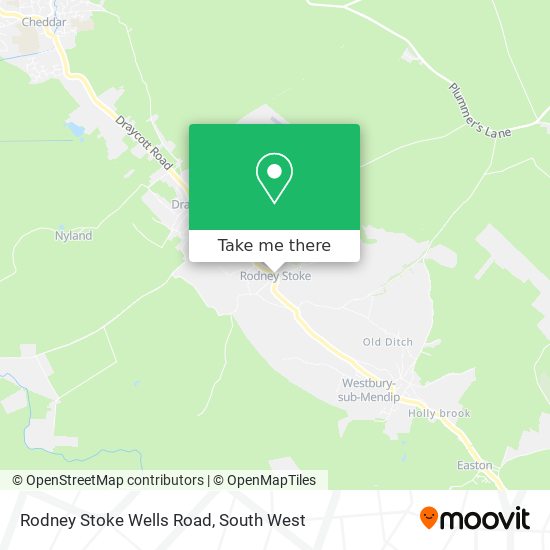 Rodney Stoke Wells Road map