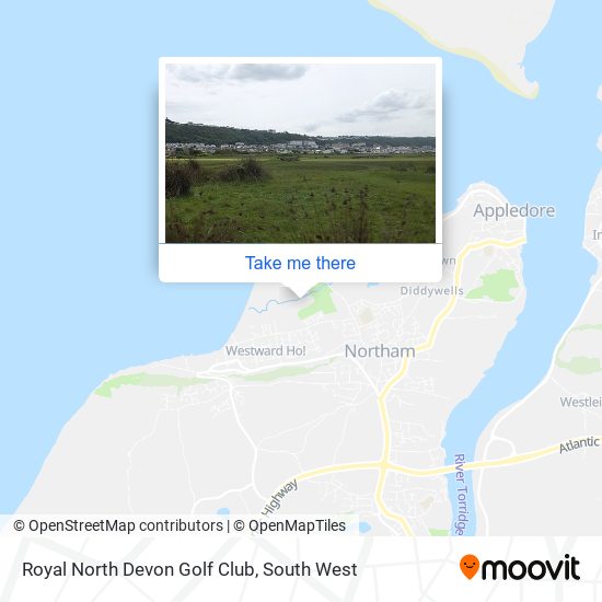 Royal North Devon Golf Club map