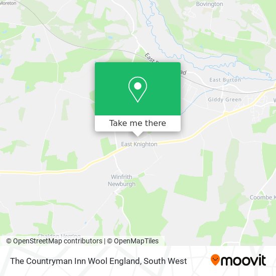The Countryman Inn Wool England map