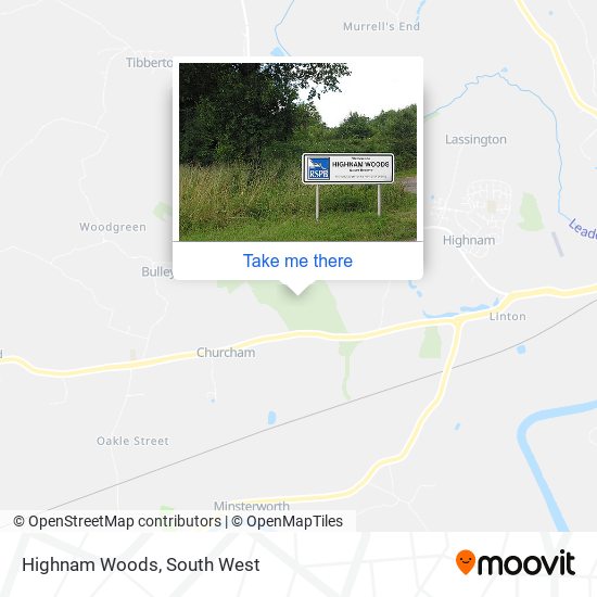 Highnam Woods map
