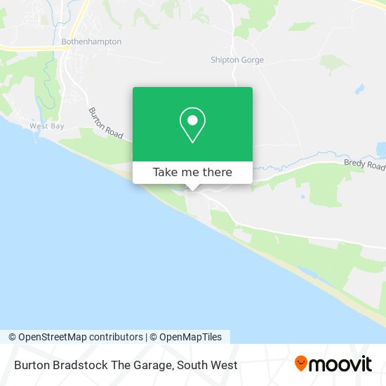 Burton Bradstock The Garage map