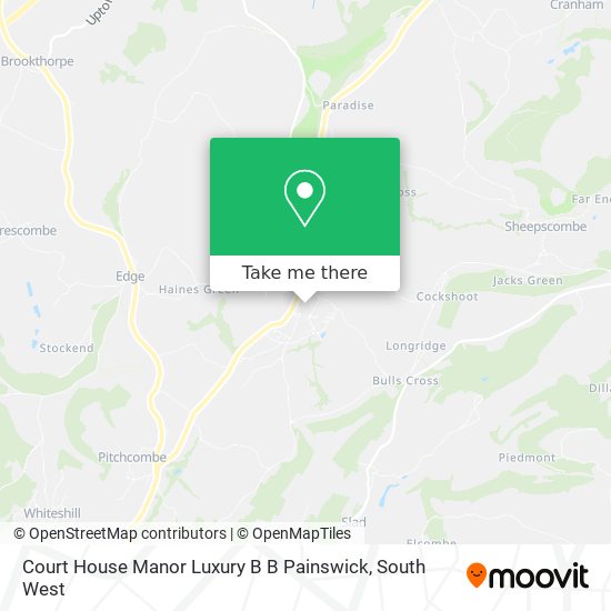 Court House Manor Luxury B B Painswick map