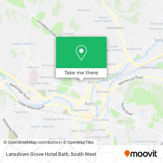Lansdown Grove Hotel Bath map