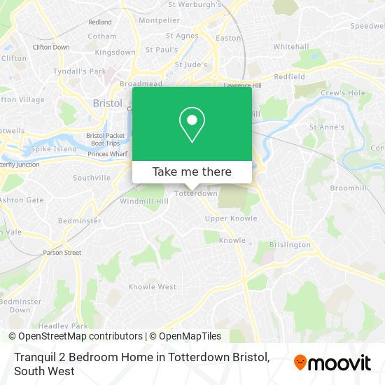 Tranquil 2 Bedroom Home in Totterdown Bristol map