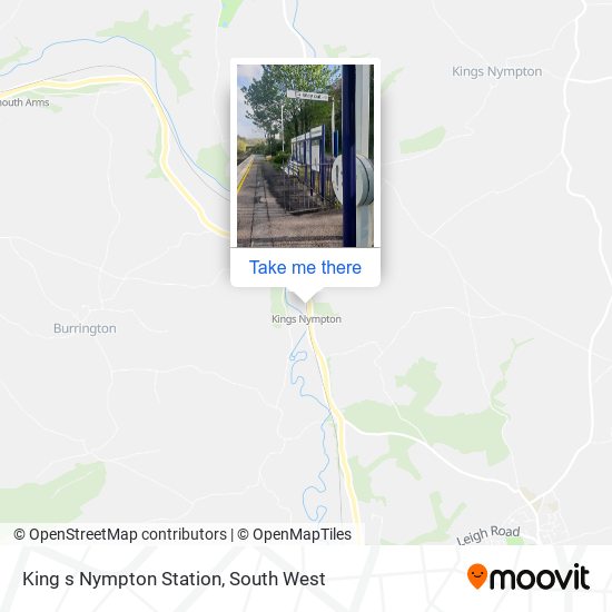 King s Nympton Station map