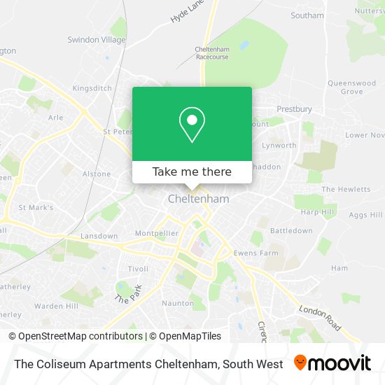 The Coliseum Apartments Cheltenham map