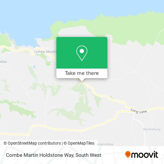 Combe Martin Holdstone Way map