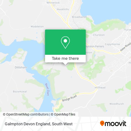 Galmpton Devon England map