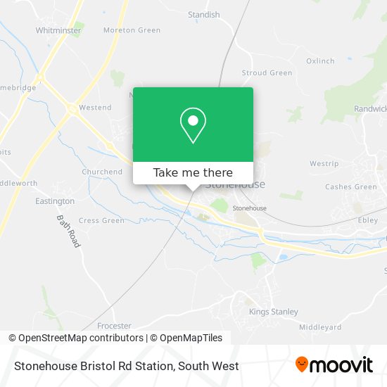 Stonehouse Bristol Rd Station map