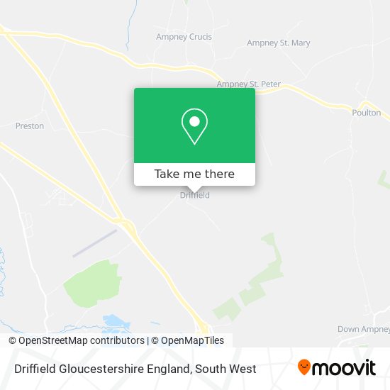 Driffield Gloucestershire England map