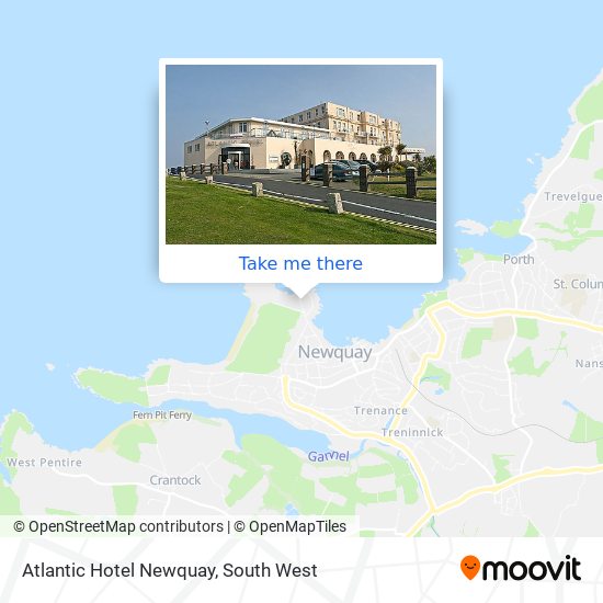 Atlantic Hotel Newquay map