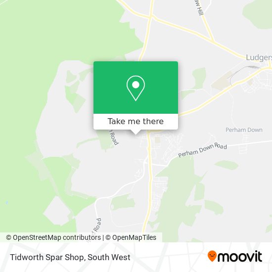 Tidworth Spar Shop map