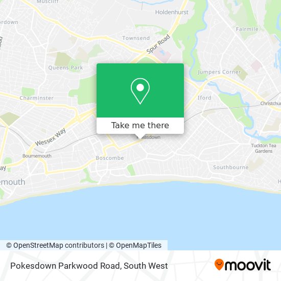 Pokesdown Parkwood Road map