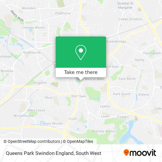 Queens Park Swindon England map
