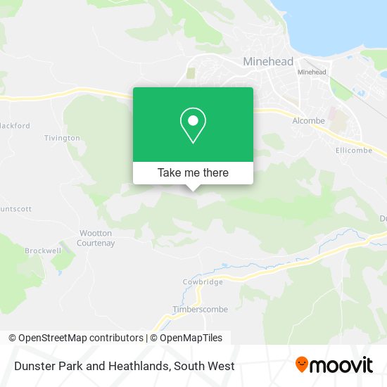 Dunster Park and Heathlands map