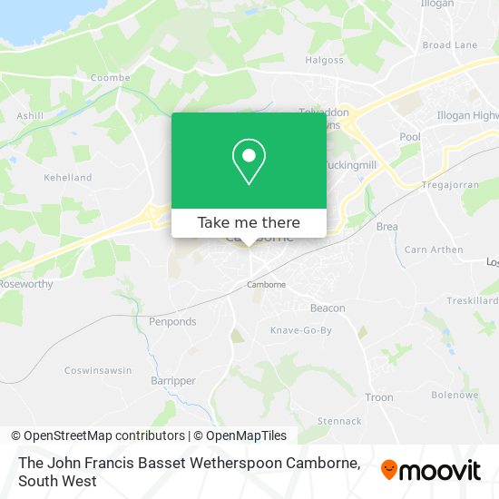The John Francis Basset Wetherspoon Camborne map