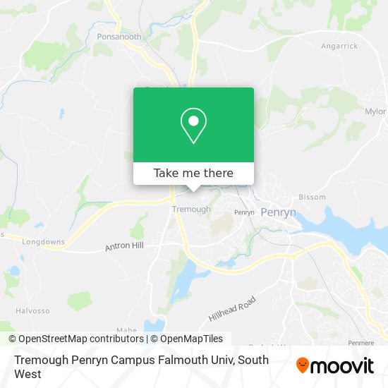 Tremough Penryn Campus Falmouth Univ map
