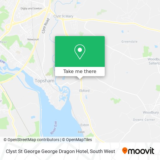 Clyst St George George Dragon Hotel map