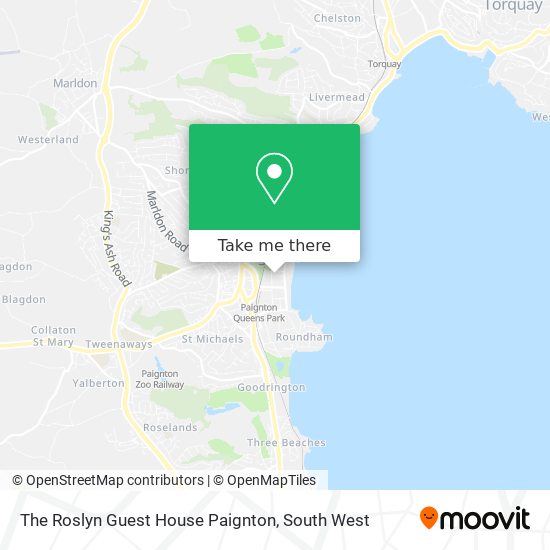 The Roslyn Guest House Paignton map