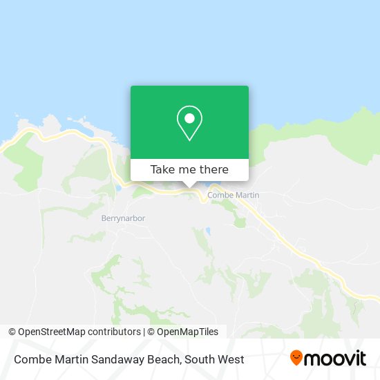 Combe Martin Sandaway Beach map