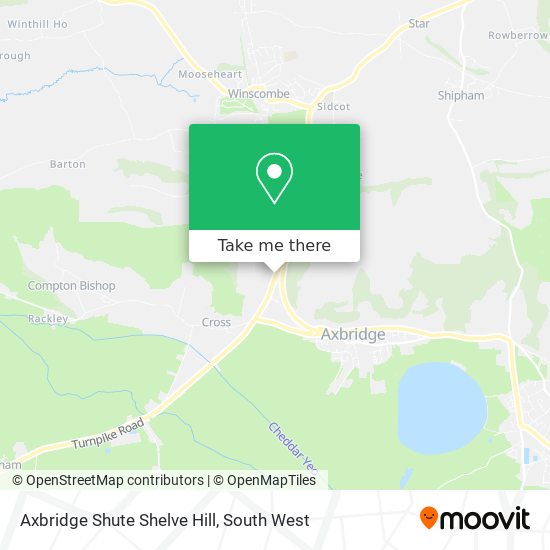 Axbridge Shute Shelve Hill map