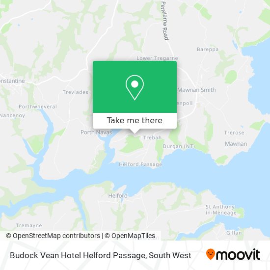 Budock Vean Hotel Helford Passage map