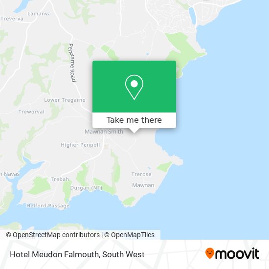 Hotel Meudon Falmouth map