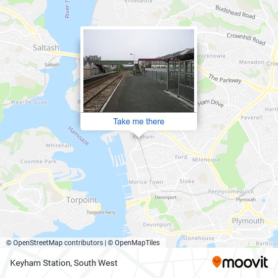 Keyham Station map