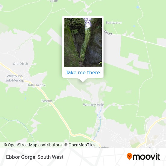 Ebbor Gorge map