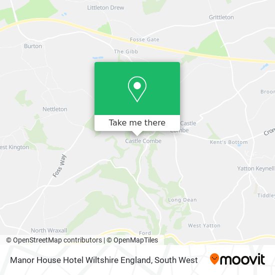 Manor House Hotel Wiltshire England map