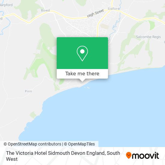 The Victoria Hotel Sidmouth Devon England map