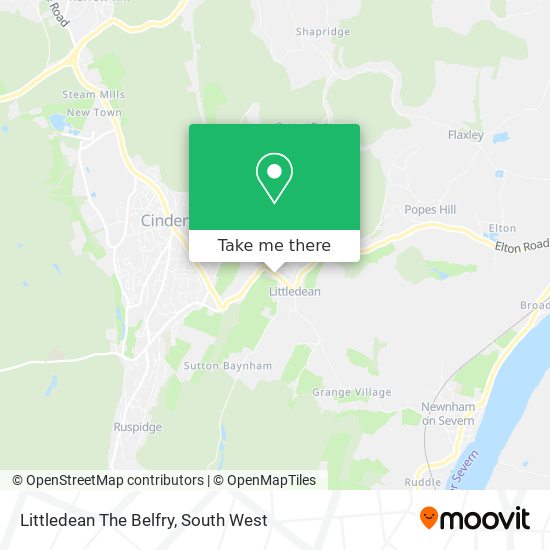 Littledean The Belfry map