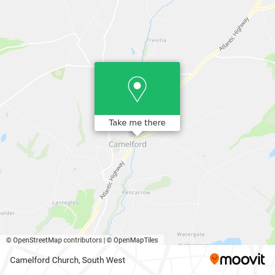 Camelford Church map