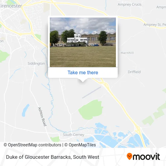 Duke of Gloucester Barracks map