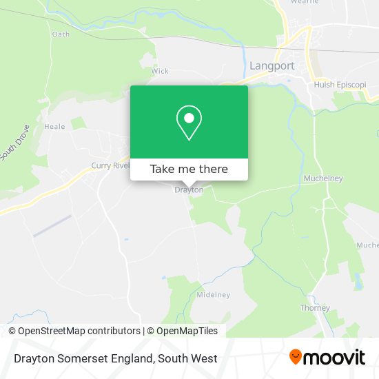 Drayton Somerset England map