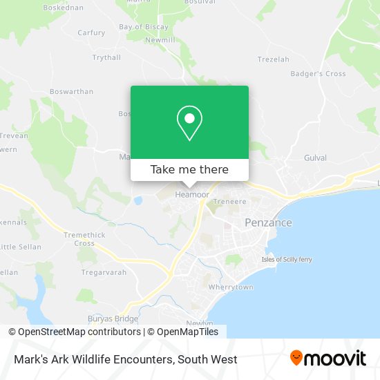 Mark's Ark Wildlife Encounters map
