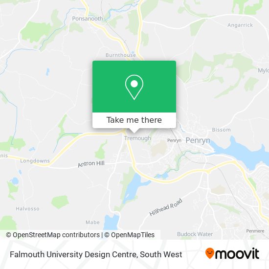 Falmouth University Design Centre map