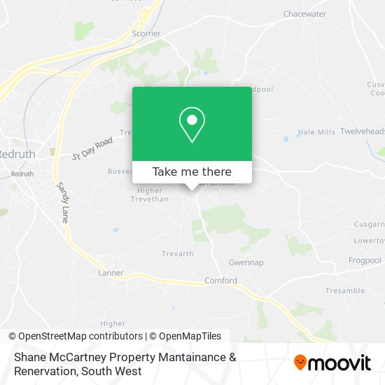 Shane McCartney Property Mantainance & Renervation map