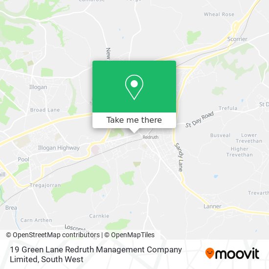 19 Green Lane Redruth Management Company Limited map
