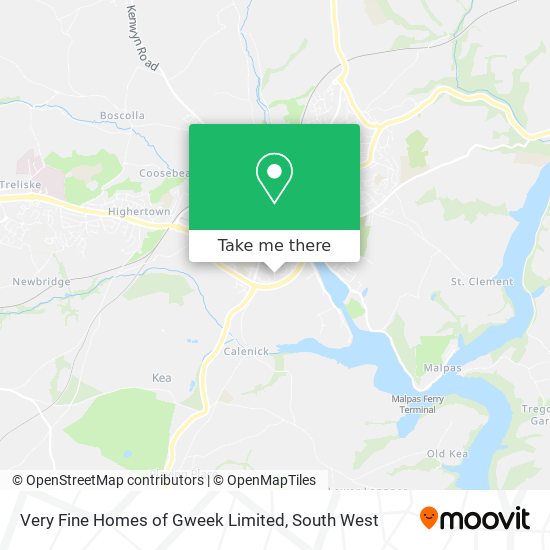 Very Fine Homes of Gweek Limited map