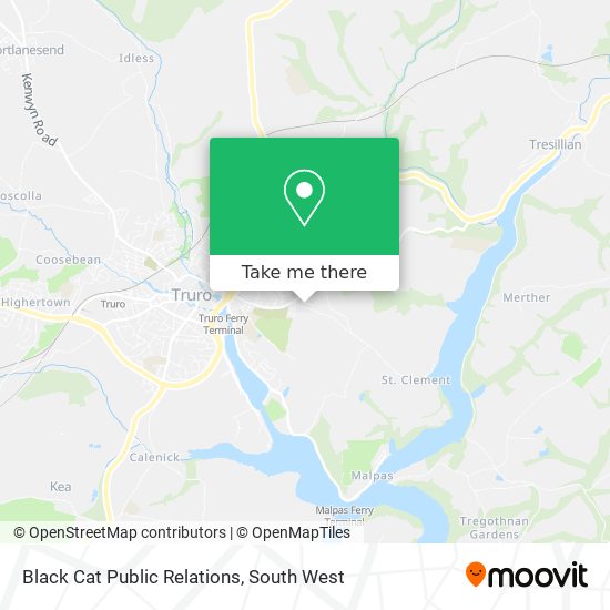 Black Cat Public Relations map