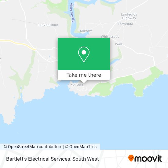 Bartlett's Electrical Services map