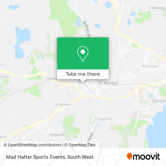 Mad Hatter Sports Events map