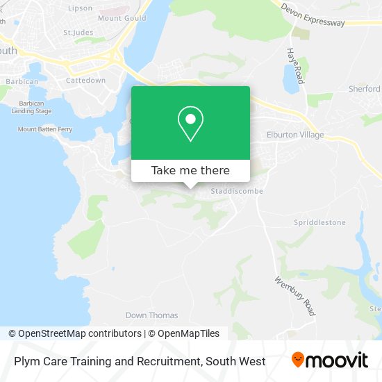 Plym Care Training and Recruitment map