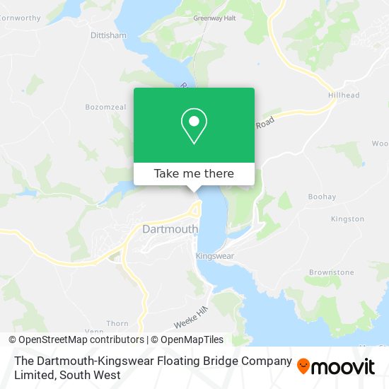 The Dartmouth-Kingswear Floating Bridge Company Limited map