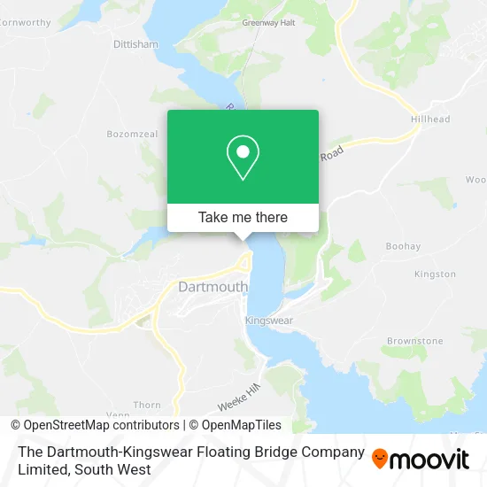 The Dartmouth-Kingswear Floating Bridge Company Limited map