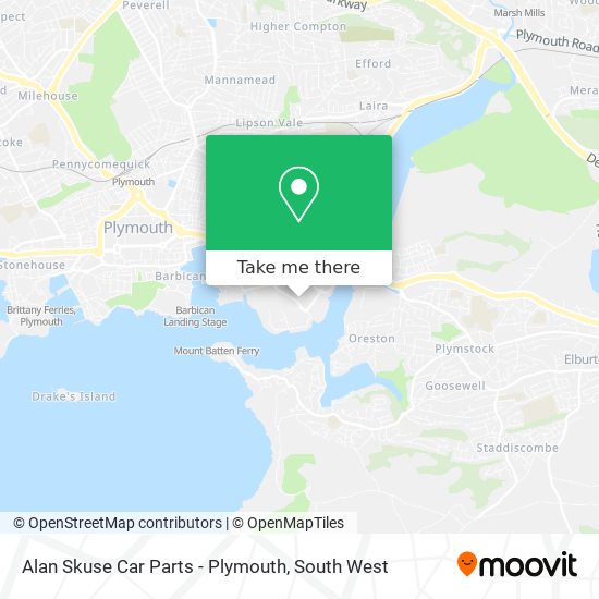 How to get to Alan Skuse Car Parts Plymouth by Bus, Train or Ferry?