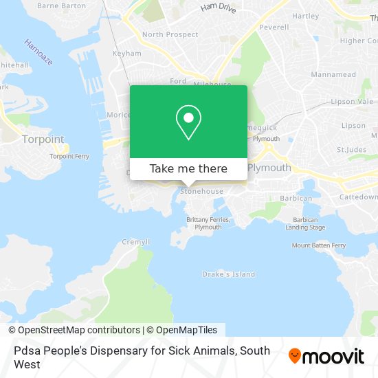 How to get to Pdsa People's Dispensary for Sick Animals in Plymouth by Bus, Train or Ferry? How to get to Pdsa People's Dispensary for Sick Animals in Plymouth by Bus, Train or Ferry?