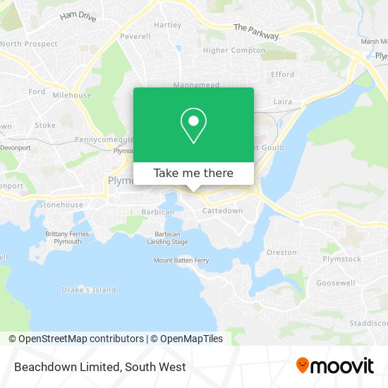 Beachdown Limited map