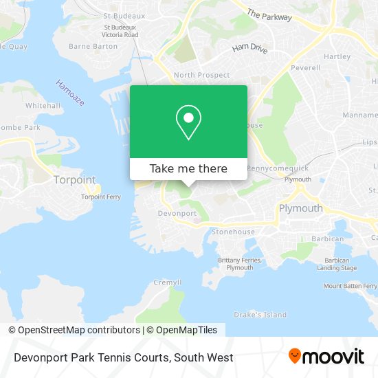 Devonport Park Tennis Courts map